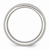 Sophia Jewelers Stainless Steel and Black Ceramic Engravable Band Sleek Modern Design